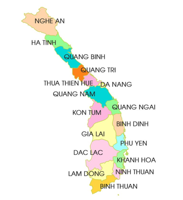 Các tỉnh miền trung Việt Nam