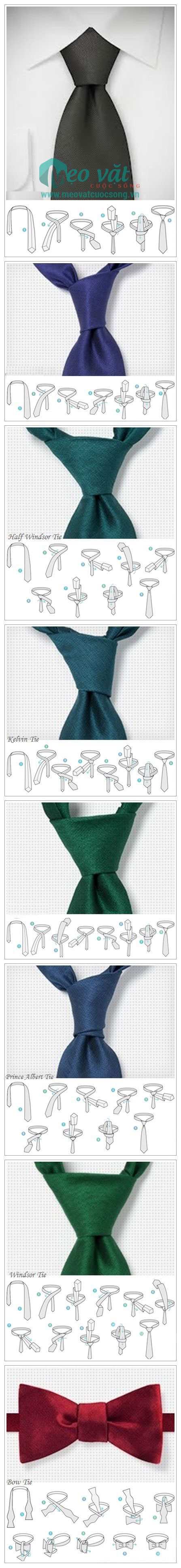 Cách thắt cà vạt (caravat) đơn giản
