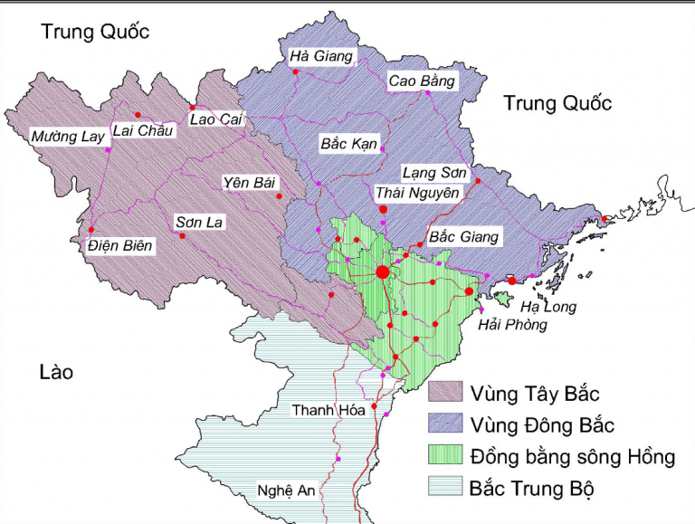 Các tỉnh miền bắc Việt Nam